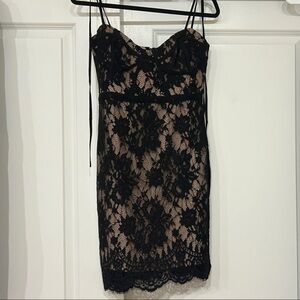 Fashion Nova Black Mini Lace Dress